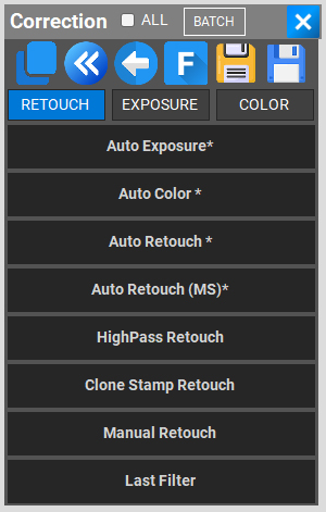 Photoshop Toolkit correction panel
