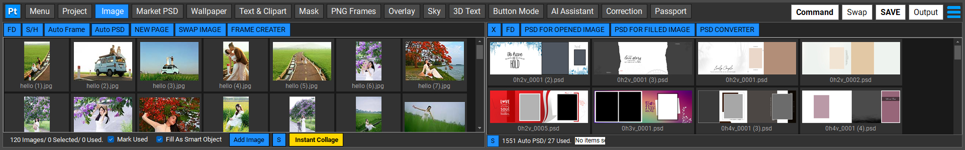Photoshop Toolkit image and Auto PSD library