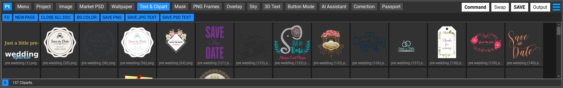 Photoshop Toolkit text and clipart library